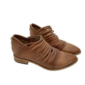 Free People Lost Valley Ankle Booties Boots Size 37 Brown